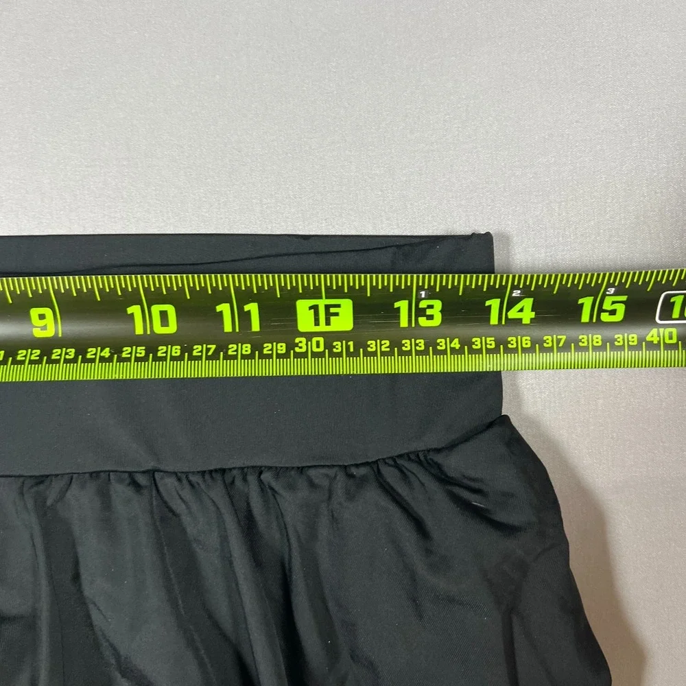 Womens Athletic Skorts Medium Black Nylon Stretch High Waisted Lightweight Golf